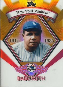 2009 Topps - Legends Chrome Gold Refractor #GR-3 Babe Ruth Front