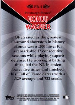 2009 Topps - Legends Chrome Platinum Refractor #PR-4 Honus Wagner Back