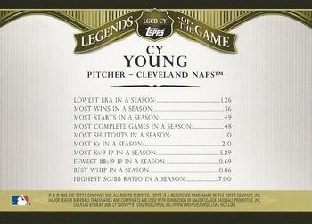 2009 Topps - Legends of the Game Career Best #LGCB-CY Cy Young Back