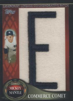 2009 Topps - Legends of the Game Nickname Letter Patch #LGCP-MM2 Mickey Mantle Front