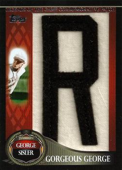 2009 Topps - Legends of the Game Nickname Letter Patch #LGCP-GS George Sisler Front