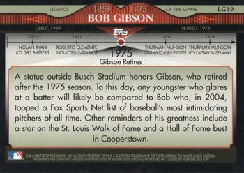 2009 Topps - Legends of the Game Platinum #LG19 Bob Gibson Back