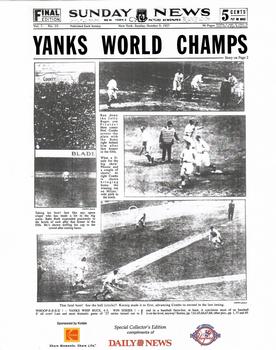2003 NY Daily News/Kodak Yankees WS Champions #2 1927 New York Yankees Front