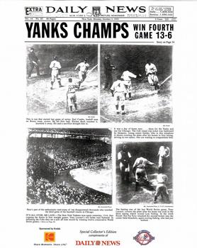 2003 NY Daily News/Kodak Yankees WS Champions #4 1932 New York Yankees Front