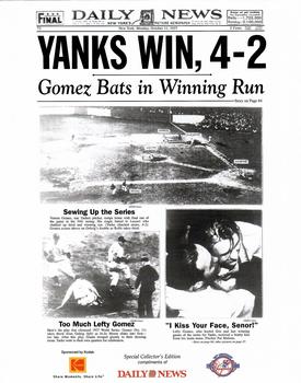 2003 NY Daily News/Kodak Yankees WS Champions #6 1937 New York Yankees Front