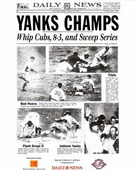 2003 NY Daily News/Kodak Yankees WS Champions #7 1938 New York Yankees Front
