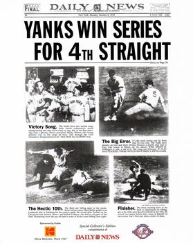 2003 NY Daily News/Kodak Yankees WS Champions #8 1939 New York Yankees Front