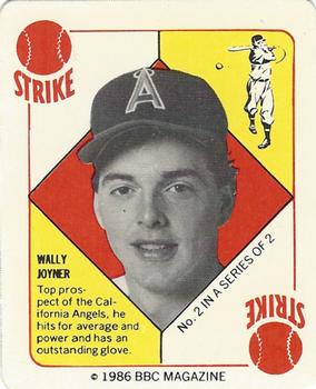 1986 Baseball Cards Magazine Repli-cards #2 Wally Joyner Front