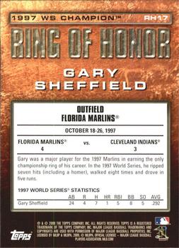 2009 Topps - Ring of Honor #RH17 Gary Sheffield Back