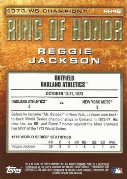 2009 Topps - Ring of Honor #RH42 Reggie Jackson Back
