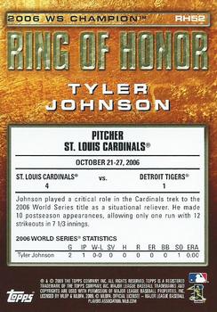 2009 Topps - Ring of Honor #RH52 Tyler Johnson Back