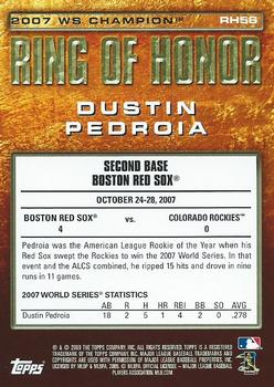 2009 Topps - Ring of Honor #RH56 Dustin Pedroia Back