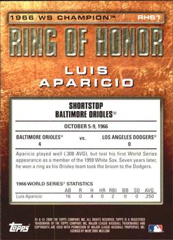 2009 Topps - Ring of Honor #RH61 Luis Aparicio Back