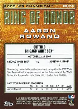 2009 Topps - Ring of Honor #RH74 Aaron Rowand Back