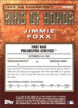 2009 Topps - Ring of Honor #RH87 Jimmie Foxx Back