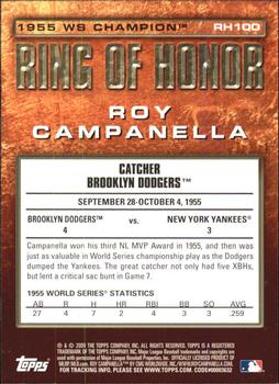 2009 Topps - Ring of Honor #RH100 Roy Campanella Back