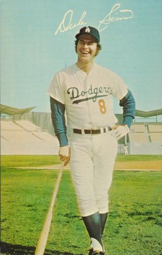 1971 Los Angeles Dodgers Postcards #74803-C Duke Sims Front