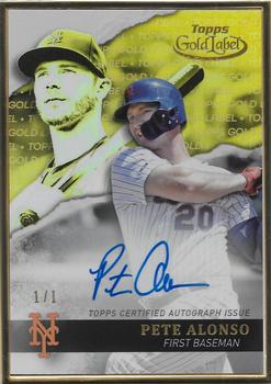 2020 Topps Gold Label - Framed Autographs Gold #GLA-PA Pete Alonso Front