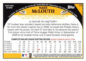2009 Topps - Black #15 Nate McLouth Back