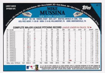 2009 Topps - Black #41 Mike Mussina Back