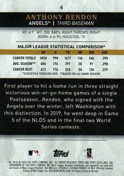 2020 Topps Gold Label - Class 2 #4 Anthony Rendon Back