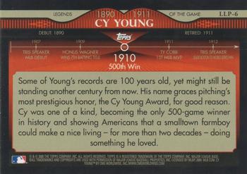 2009 Topps - Legends of the Game Platinum (Wal-Mart) #LLP-6 Cy Young Back