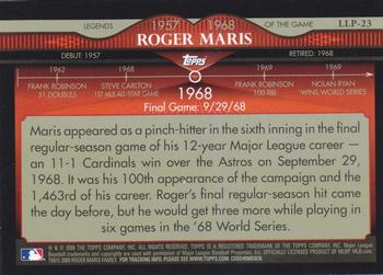 2009 Topps - Legends of the Game Platinum (Wal-Mart) #LLP-23 Roger Maris Back