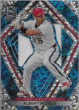 2020 Panini Chronicles - Spectra Silhouettes Relics Neon Blue #12 Albert Pujols Front