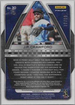 2020 Panini Chronicles - Spectra Silhouettes Relics Neon Blue #30 J.P. Crawford Back