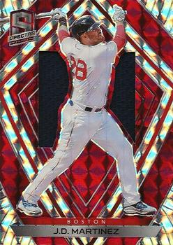2020 Panini Chronicles - Spectra Silhouettes Relics Red #39 J.D. Martinez Front