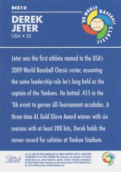 2009 Topps - WBC Stars #BCS10 Derek Jeter Back