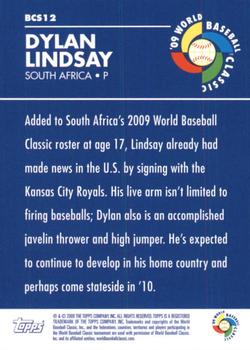 2009 Topps - WBC Stars #BCS12 Dylan Lindsay Back