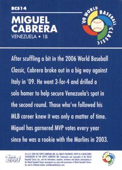 2009 Topps - WBC Stars #BCS14 Miguel Cabrera Back