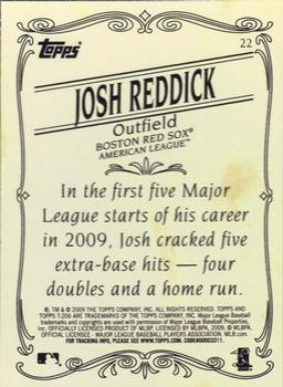 2009 Topps 206 - Bronze #22 Josh Reddick Back