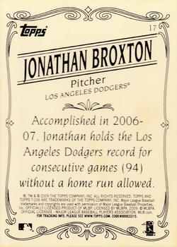 2009 Topps 206 - Bronze #17 Jonathan Broxton Back