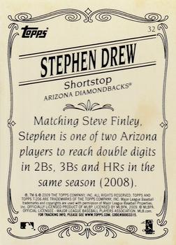2009 Topps 206 - Bronze #32 Stephen Drew Back