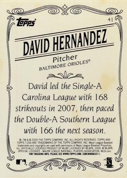 2009 Topps 206 - Bronze #41 David Hernandez Back