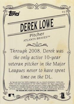 2009 Topps 206 - Bronze #45 Derek Lowe Back