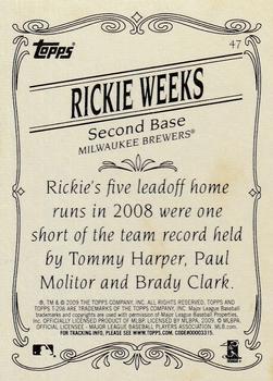 2009 Topps 206 - Bronze #47 Rickie Weeks Back