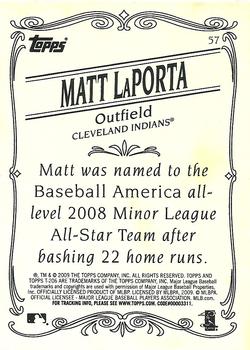 2009 Topps 206 - Bronze #57 Matt LaPorta Back
