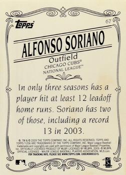 2009 Topps 206 - Bronze #67 Alfonso Soriano Back