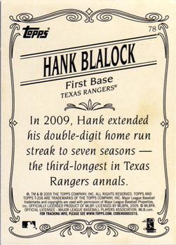 2009 Topps 206 - Bronze #78 Hank Blalock Back