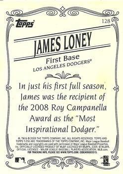 2009 Topps 206 - Bronze #128 James Loney Back