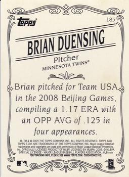 2009 Topps 206 - Bronze #185 Brian Duensing Back
