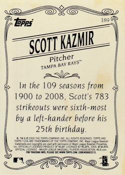 2009 Topps 206 - Bronze #189 Scott Kazmir Back
