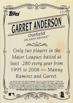 2009 Topps 206 - Bronze #233 Garret Anderson Back