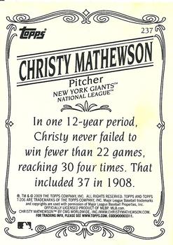 2009 Topps 206 - Bronze #237 Christy Mathewson Back