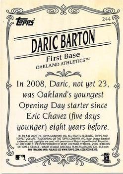 2009 Topps 206 - Bronze #244 Daric Barton Back