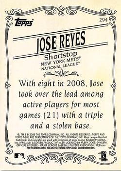2009 Topps 206 - Bronze #294 Jose Reyes Back