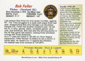 1985-05 Miller Press Baseball Goes to War Series (unlicensed) #8 Bob Feller Back